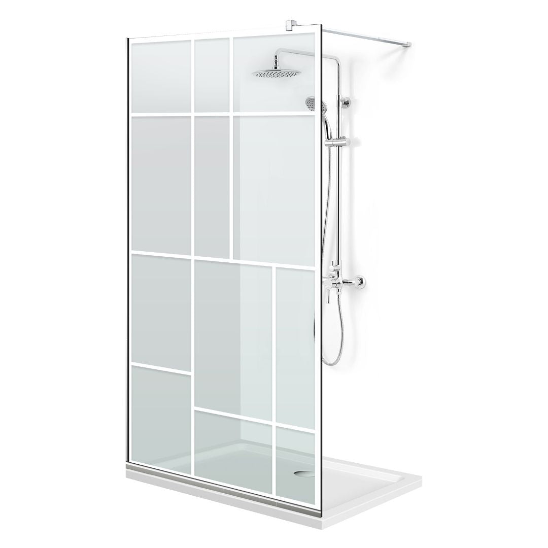 Paravan dus Walk-in, Perete dus  Inox, #Clara #Víztiszta
