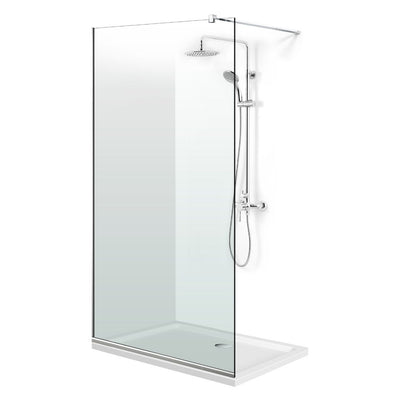 Paravan dus Walk-in, Perete dus  Inox, #Clara #Víztiszta