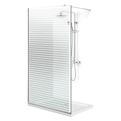 Paravan dus Walk-in, Perete dus  Inox, #Clara #Víztiszta