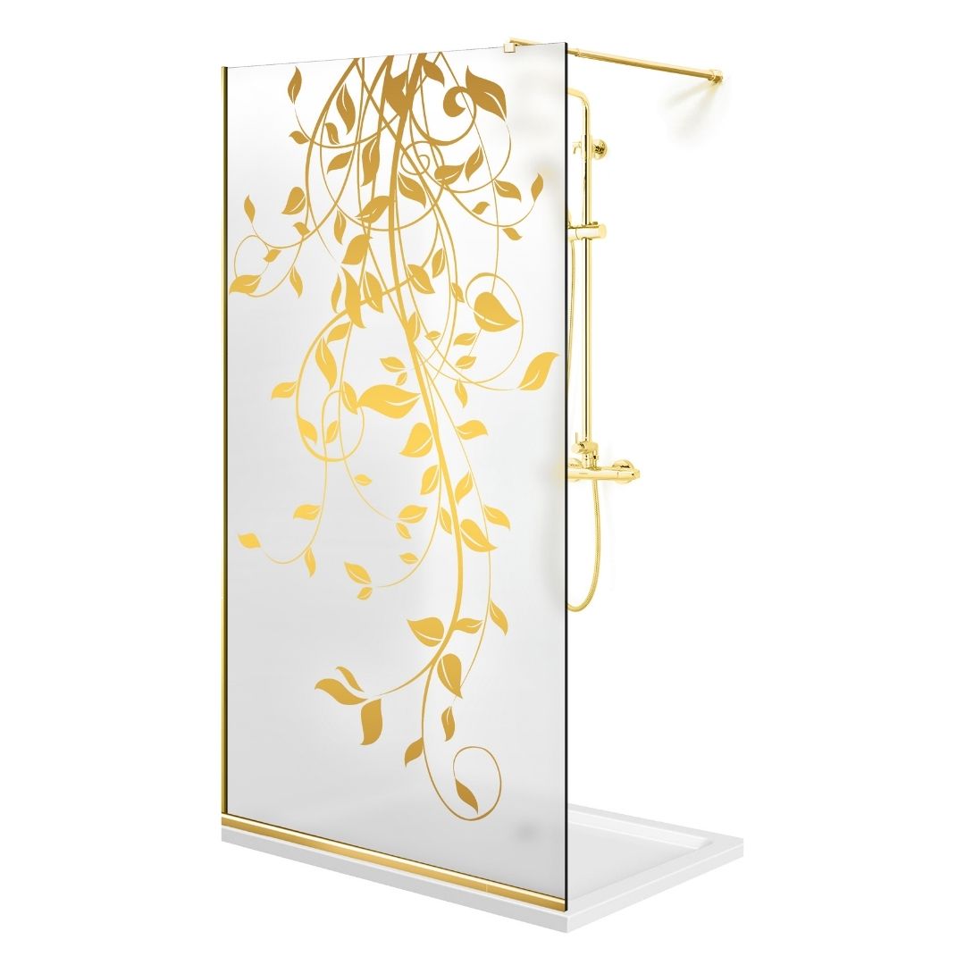 Paravan dus Walk-in, Perete dus  Auriu, #Mat #Matt