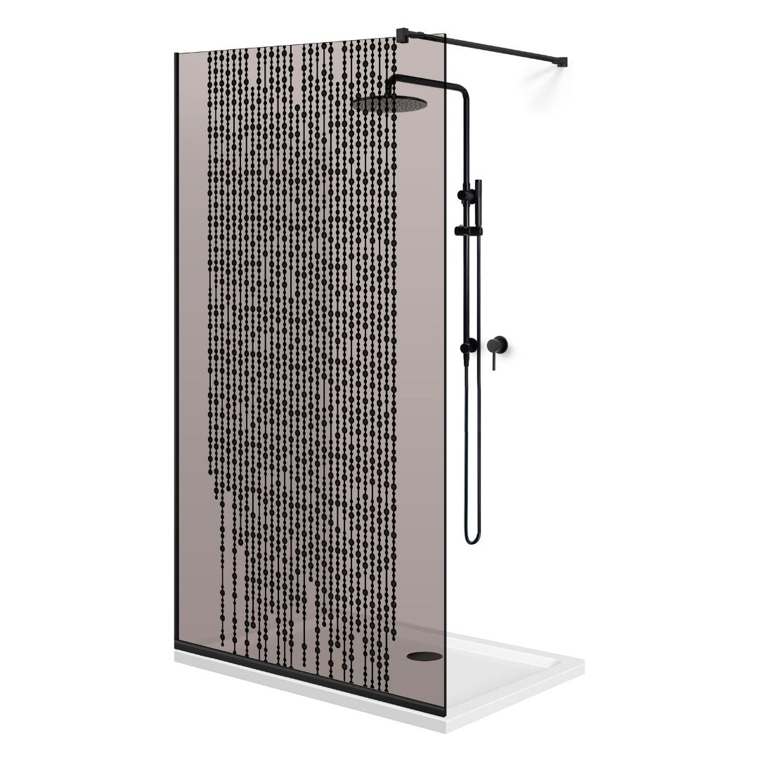 Paravan dus Walk-in, Perete dus  Negru, #Bronz #Bronz