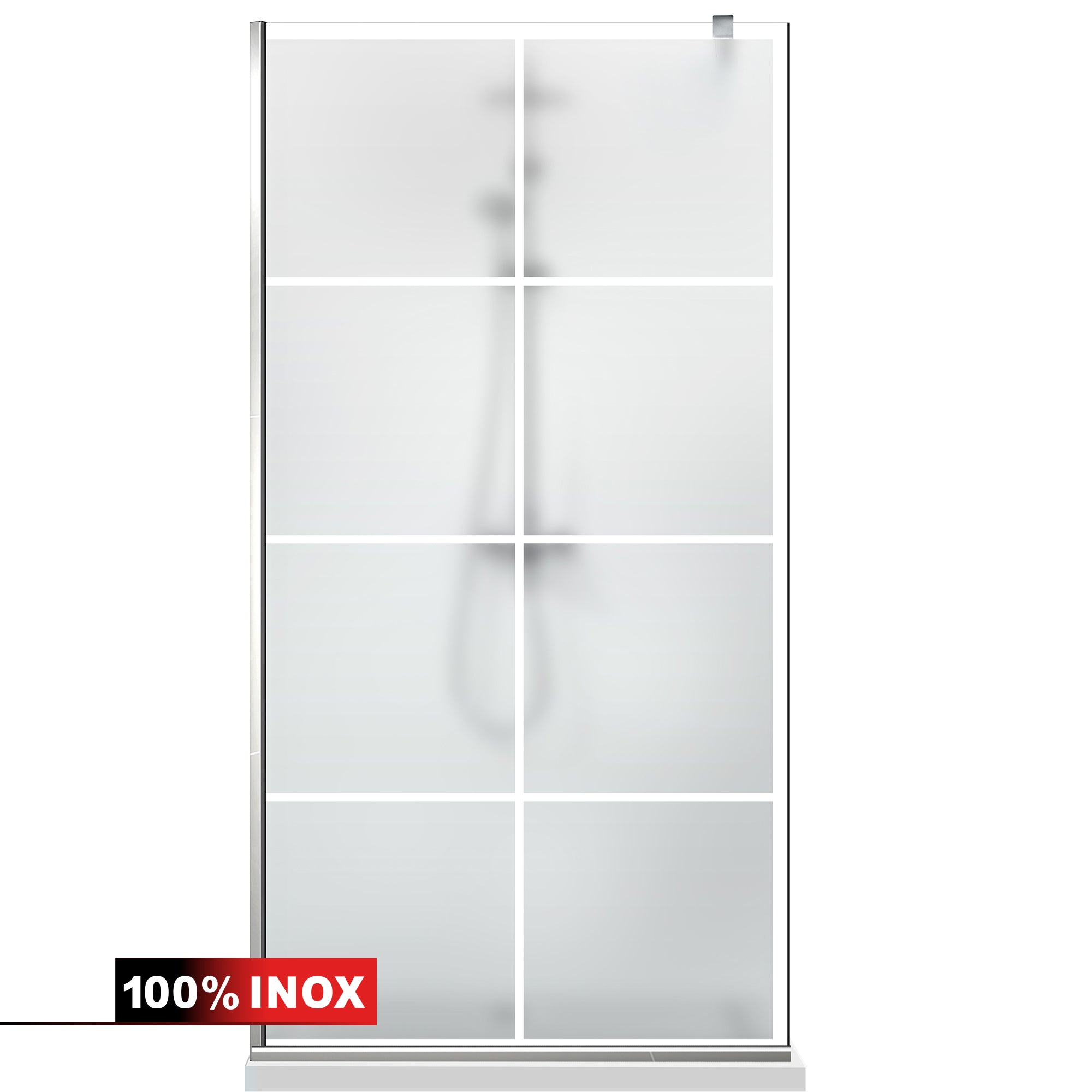 Paravan dus Walk-in, Perete dus  Inox, #Mata #Matt