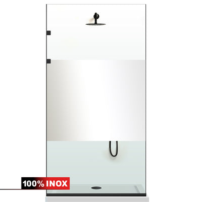 Paravan dus Walk-in, Perete dus Inox, #Clara #Víztiszta