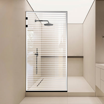 Paravan dus Walk-in, Perete dus Inox, negru mat, #Clara #Víztiszta