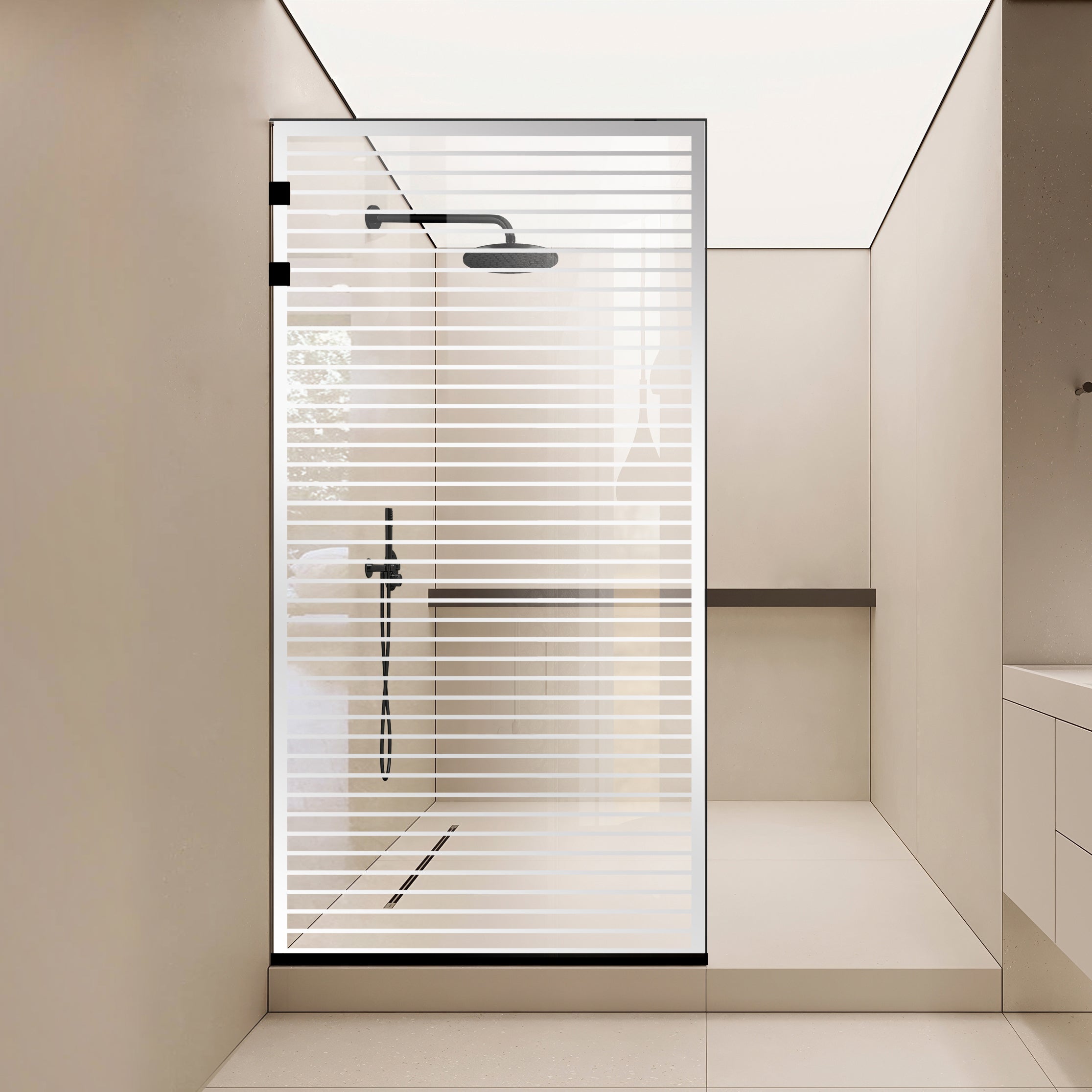 Paravan dus Walk-in, Perete dus Inox, #Clara #Víztiszta