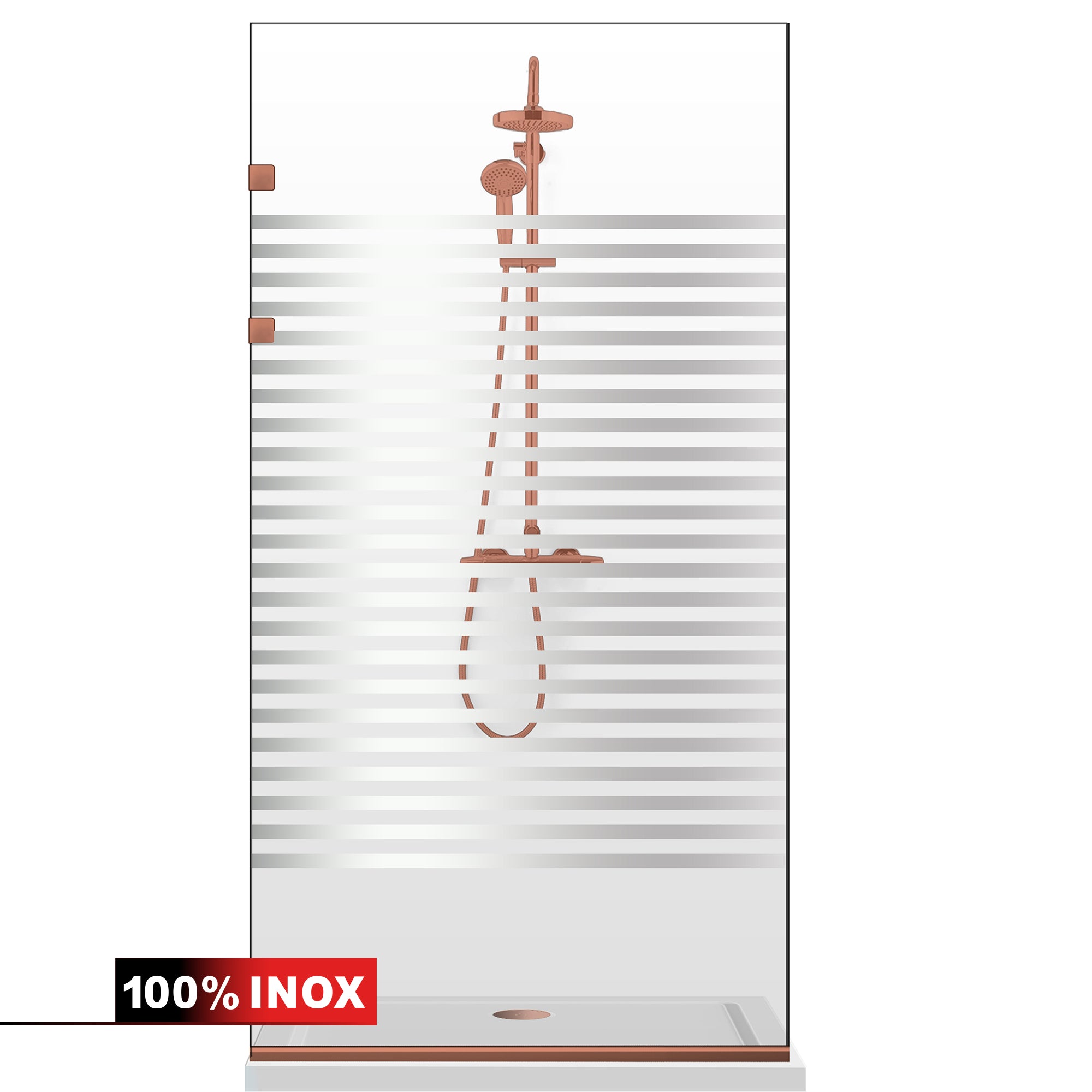 Paravan dus Walk-in, Perete dus Inox, negru mat, #Clara #Víztiszta