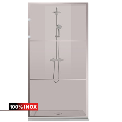 Shower Screens Walk-in, Shower wall Stainless steel, #Bronze
