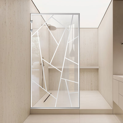 Paravan dus Walk-in, Perete dus Inox, #Clara