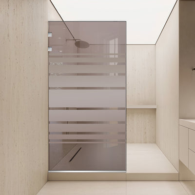 Paravan dus Walk-in, Perete dus Inox, #Bronz