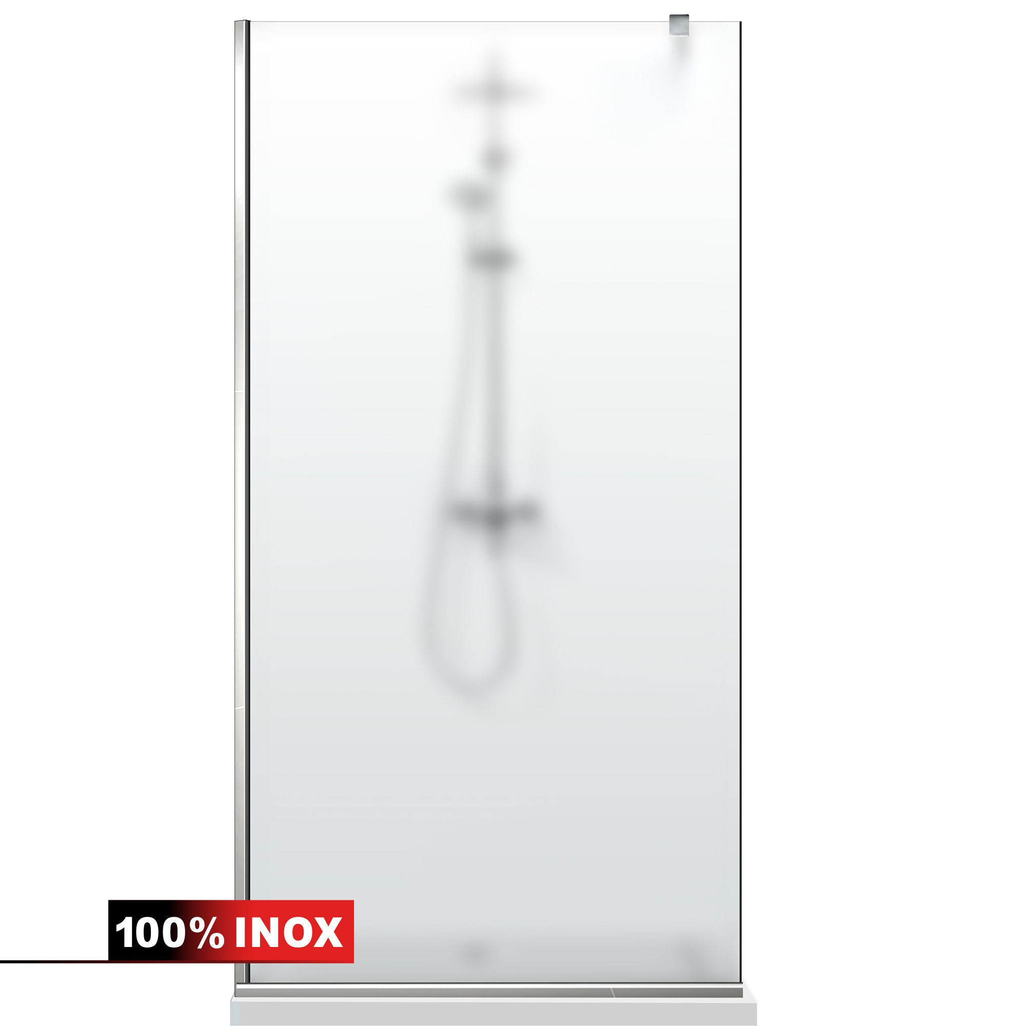 Paravan dus Walk-in, Perete dus  Inox, #Mata #Matt
