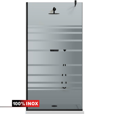 Paravan dus Walk-in, Perete dus  Negru, #Gri #Szürke