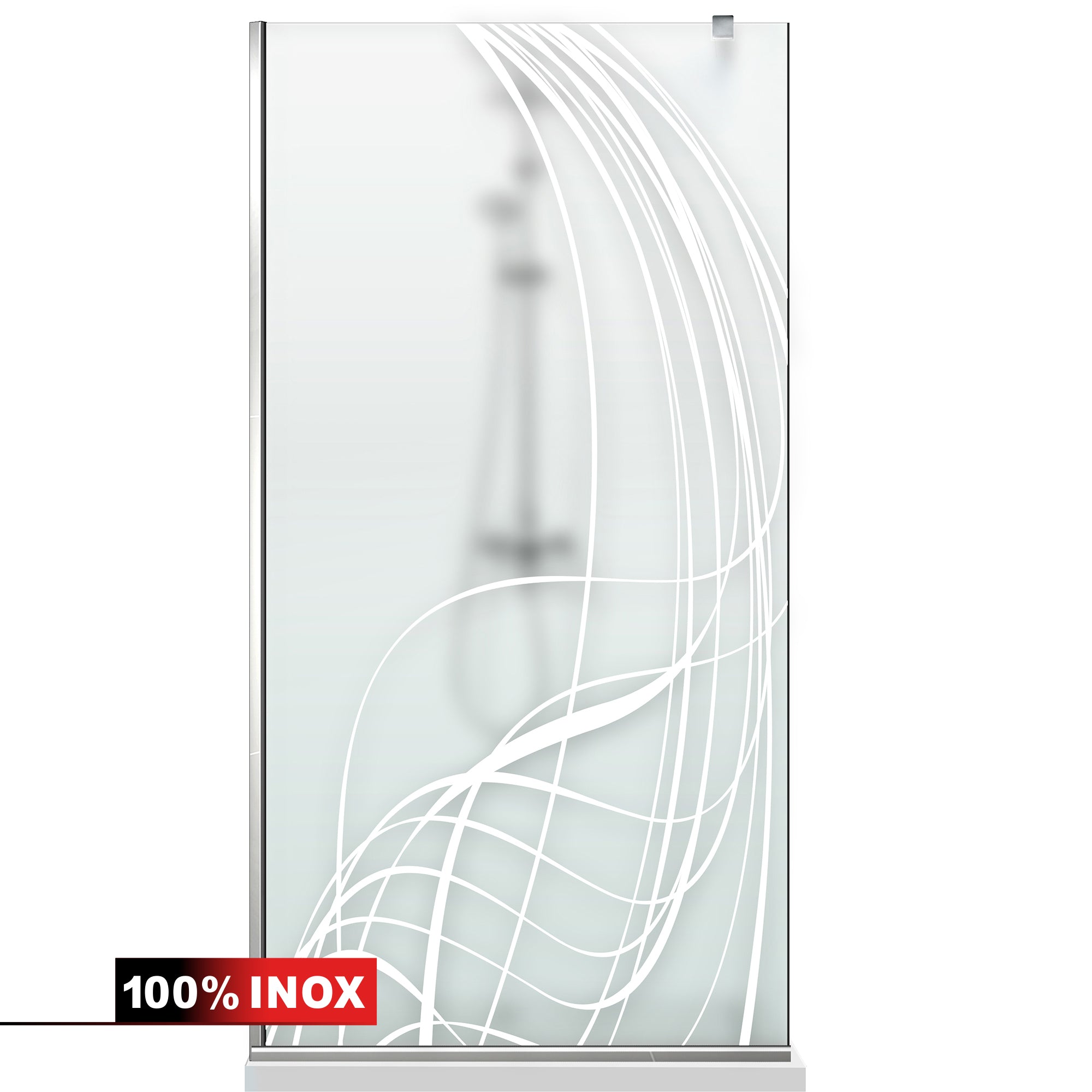 Paravan dus Walk-in, Perete dus  Inox, #Mata #Matt