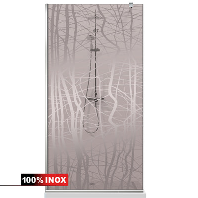 Paravan dus Walk-in, Perete dus  Inox, #Bronz #Bronz