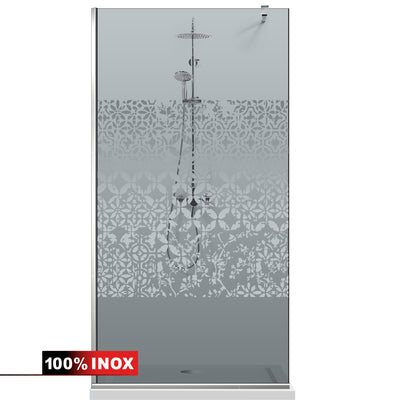 Paravan dus Walk-in, Perete dus  Inox, #Gri #Szürke