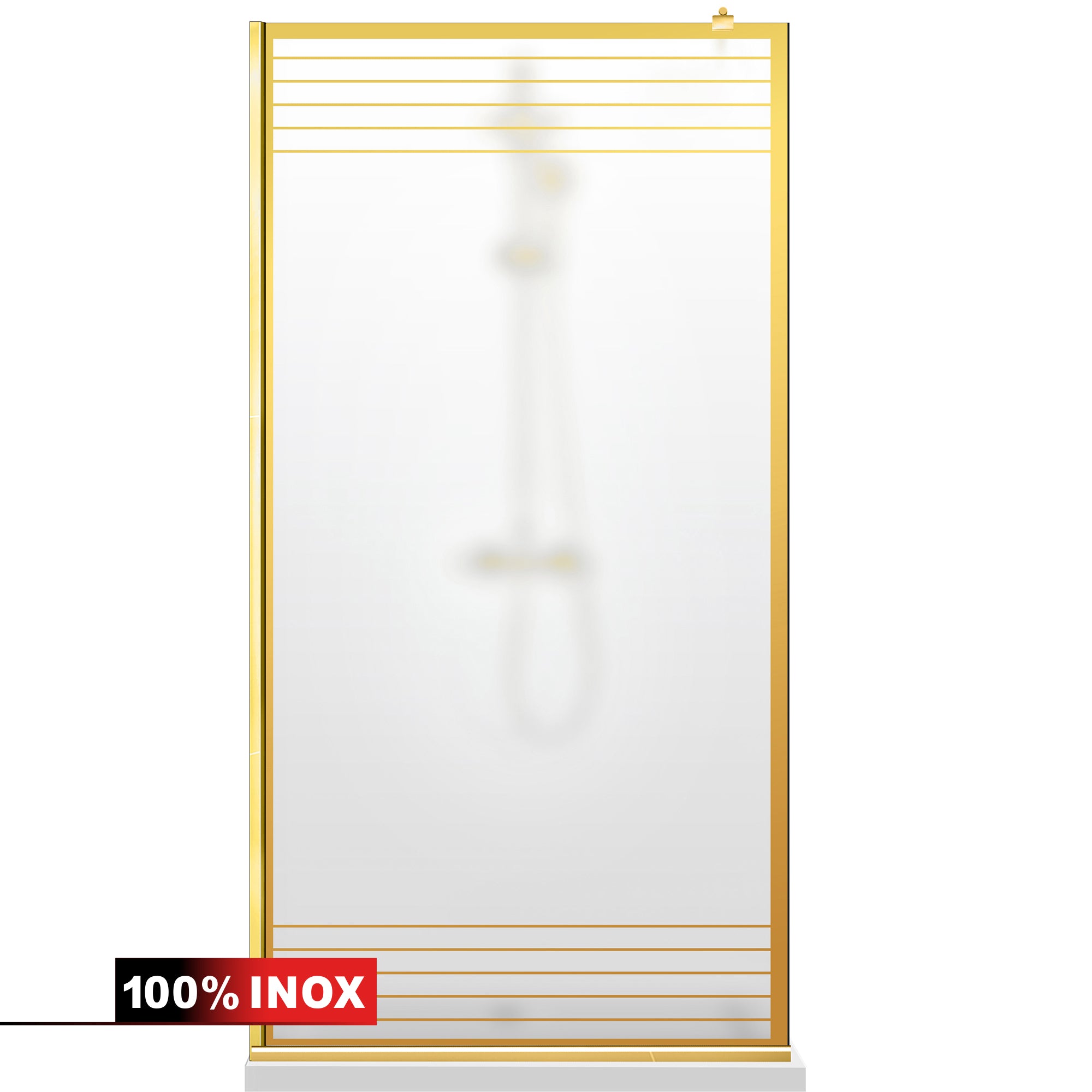 Paravan dus Walk-in, Perete dus  Auriu, #Mat #Matt