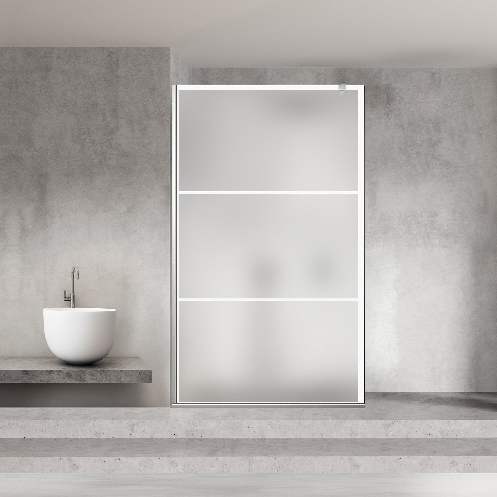 Paravan dus Walk-in, Perete dus  Inox, #Mata #Matt