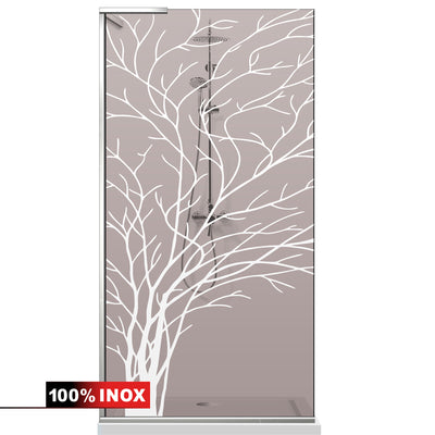 Paravan dus Walk-in, Perete dus Inox, #Bronz #Bronz