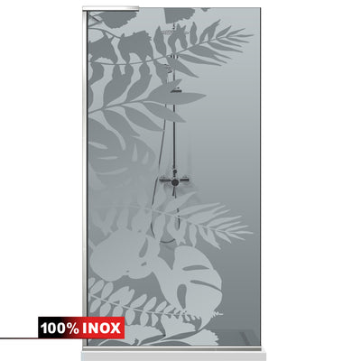 Paravan dus Walk-in, Perete dus Inox, #Gri #Szürke