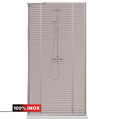 Paravan dus Walk-in, Perete dus Inox, #Bronz #Bronz