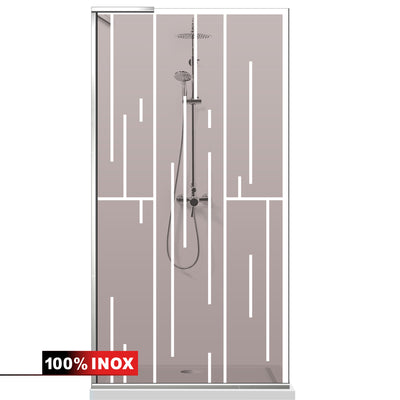 Paravan dus Walk-in, Perete dus Inox, #Bronz #Bronz