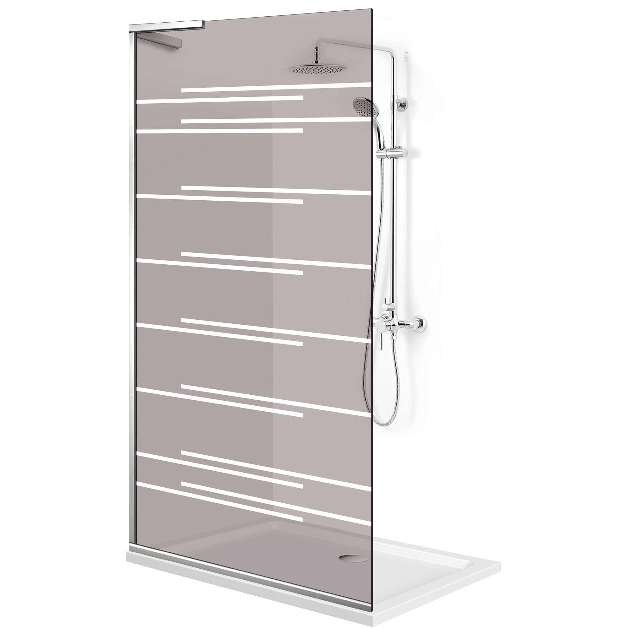 Paravan dus Walk-in, Perete dus Inox, #Bronz #Bronz