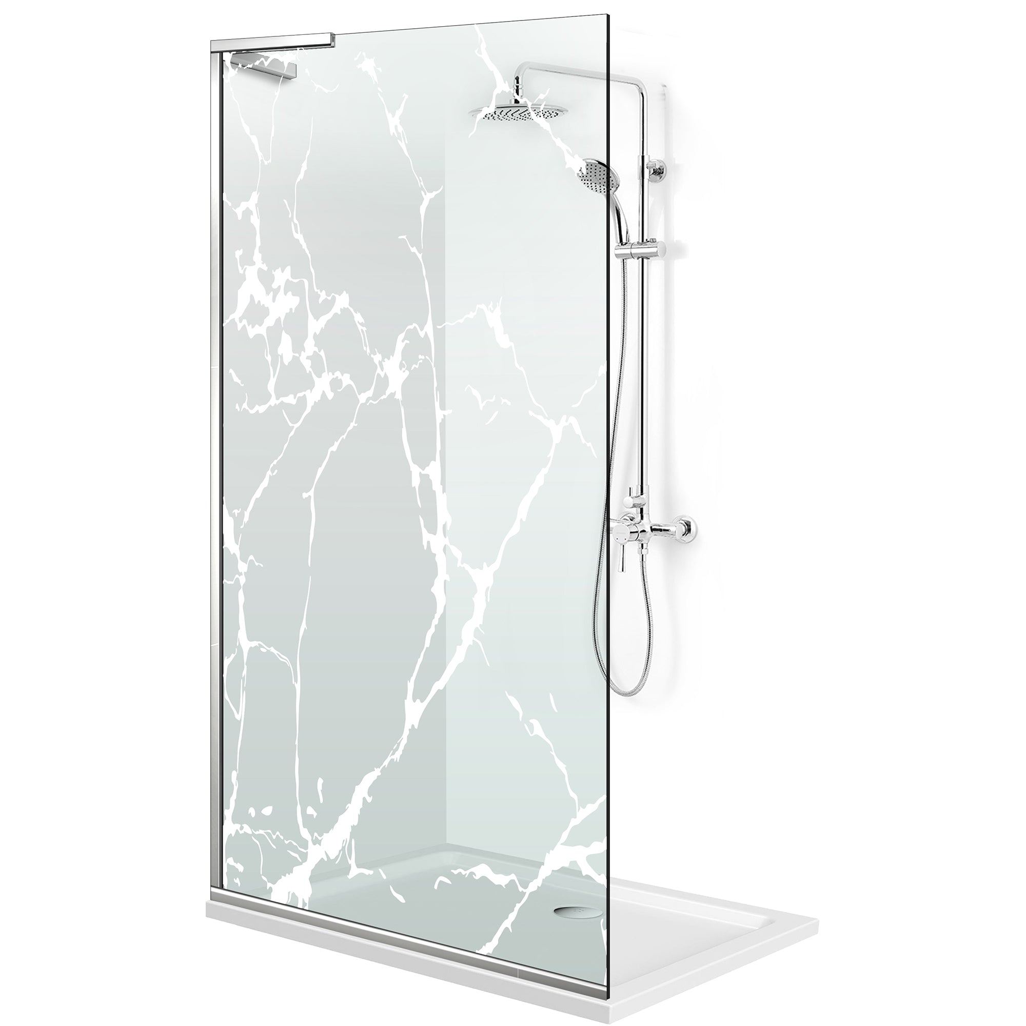 Paravan dus Walk-in, Perete dus Inox, #Clara #Víztiszta