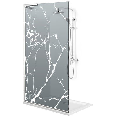 Paravan dus Walk-in, Perete dus Inox, #Gri #Szürke