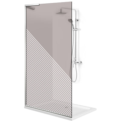 Paravan dus Walk-in, Perete dus Inox, #Bronz #Bronz