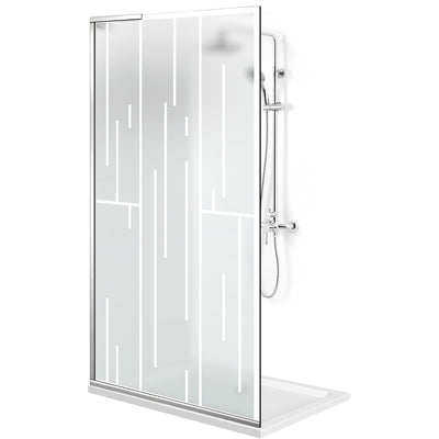 Paravan dus Walk-in, Perete dus Inox, #Mat #Matt