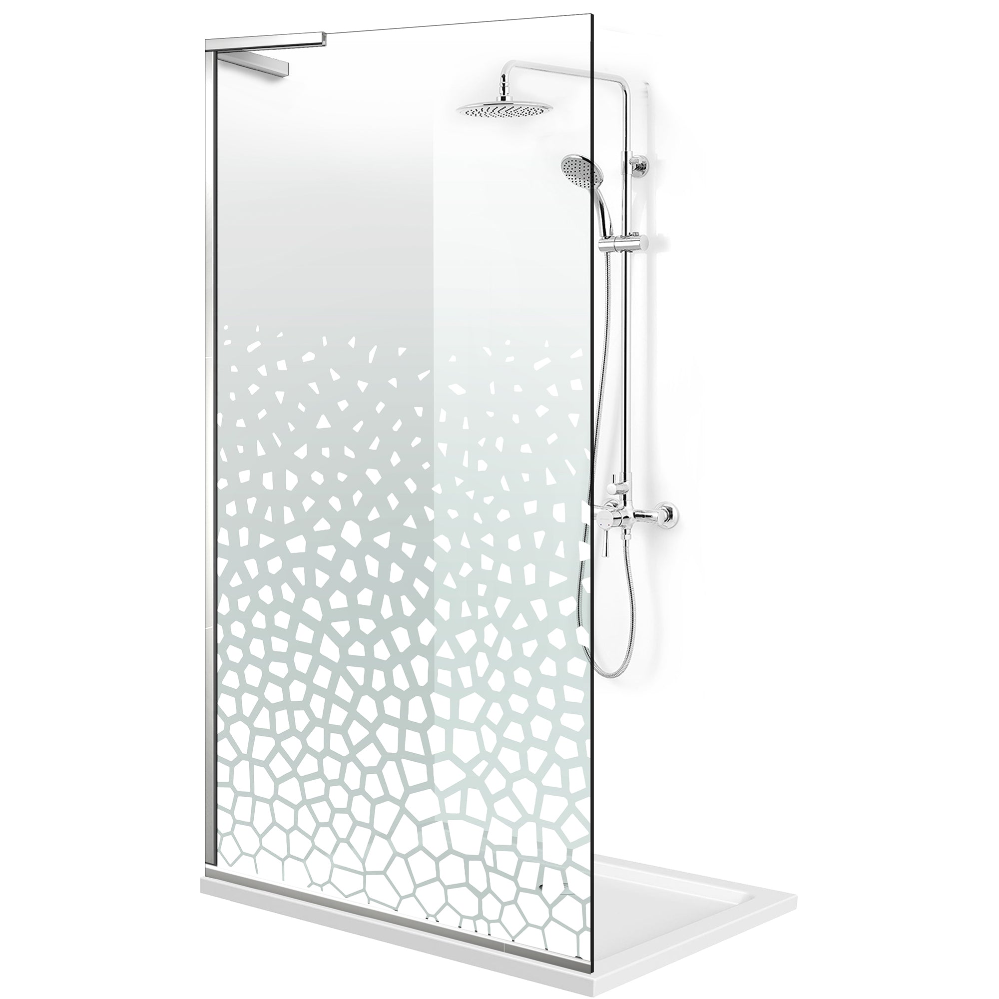 Paravan dus Walk-in, Perete dus Inox, #Clara #Víztiszta