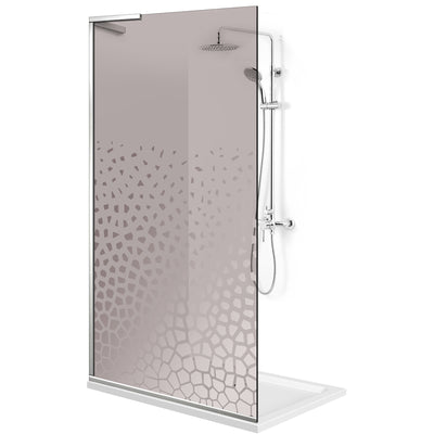 Paravan dus Walk-in, Perete dus Inox, #Bronz #Bronz