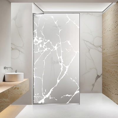 Paravan dus Walk-in, Perete dus Inox, #Mat #Matt