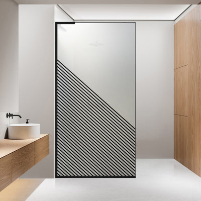 Paravan dus Walk-in, Perete dus Inox, #Mat #Matt