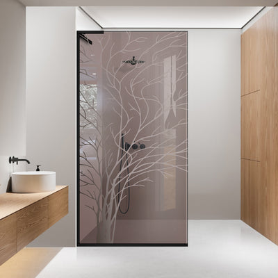 Paravan dus Walk-in, Perete dus Inox, #Bronz #Bronz