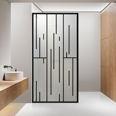 Paravan dus Walk-in, Perete dus Inox, #Mat #Matt