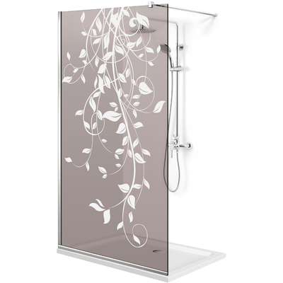 Paravan dus Walk-in, Perete dus  Inox, #Bronz #Bronz