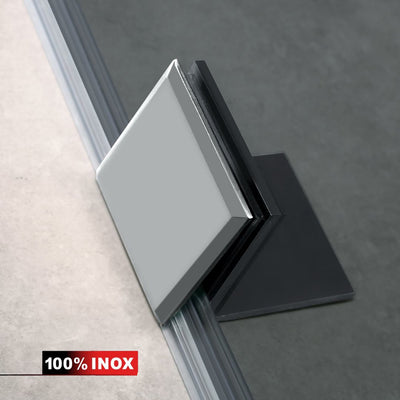 Paravan dus Walk-in, Perete dus Inox, #Gri