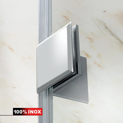 Paravan dus Walk-in, Perete dus Inox, #Clara