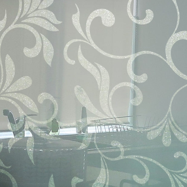 Sticla vopsita pentru placari bucatarii, model CLASSYGLITTER