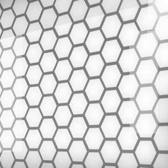 Sticla vopsita pentru placari bucatarii, model HEXAGON