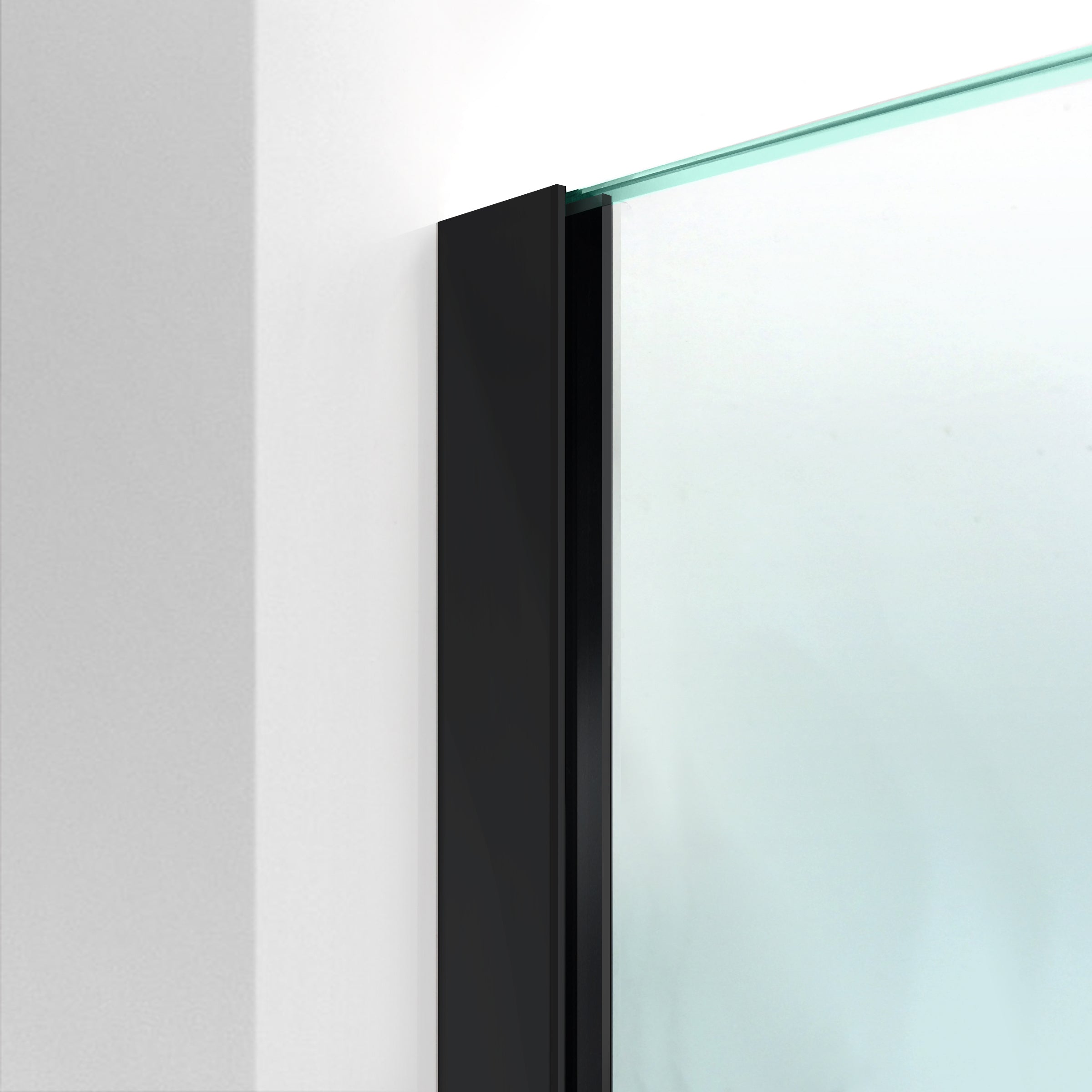 Paravan dus Walk-in, Perete dus  Negru, #Clara