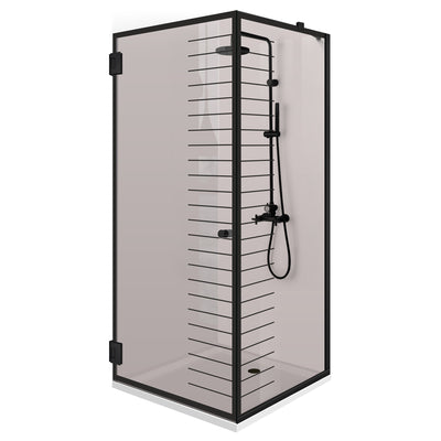 Shower enclosure with swing door #Bronze