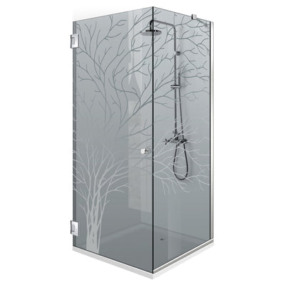 Shower enclosure with swing door #Grey