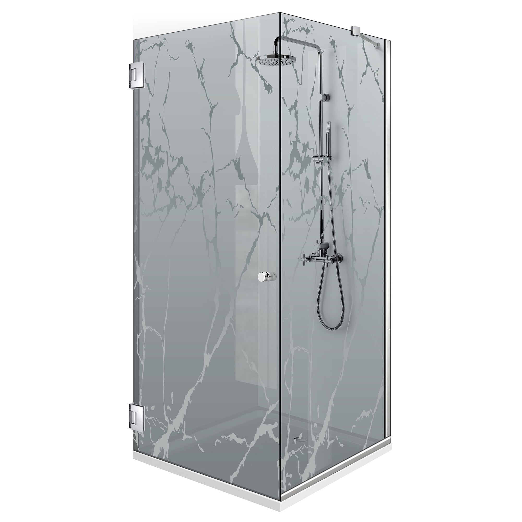 Cabina dus cu usa batanta #Gri