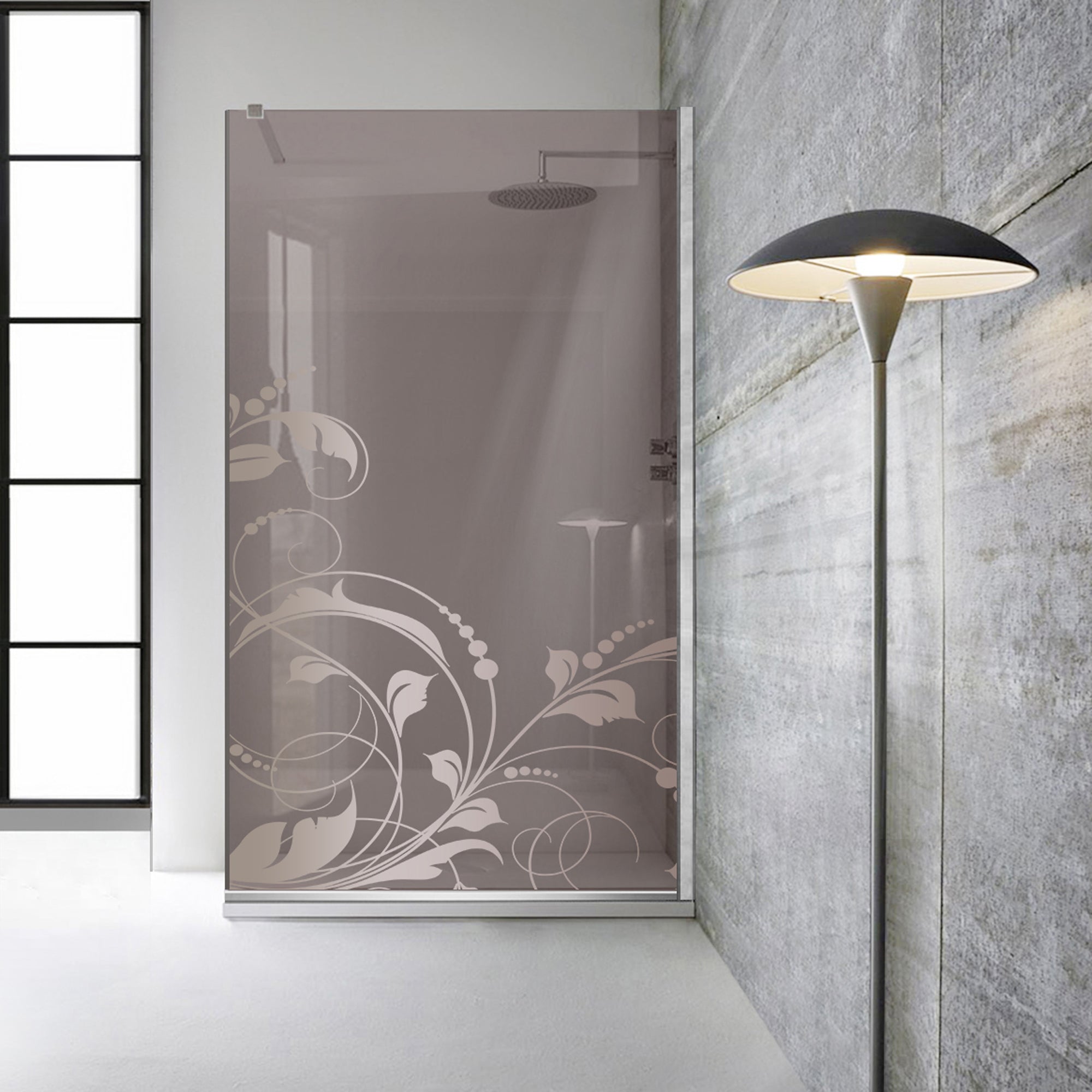 Paravan dus Walk-in, Perete dus  Inox, #Bronz #Bronz