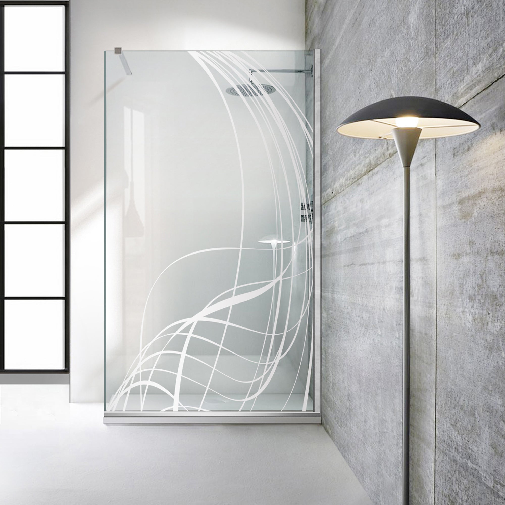 Paravan dus Walk-in, Perete dus  Inox, #Clara #Víztiszta