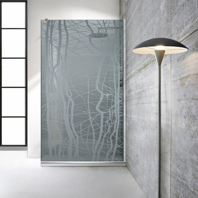Paravan dus Walk-in, Perete dus  Inox, #Gri #Szürke