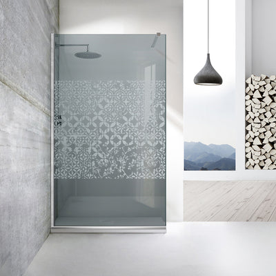 Paravan dus Walk-in, Perete dus  Inox, #Gri #Szürke